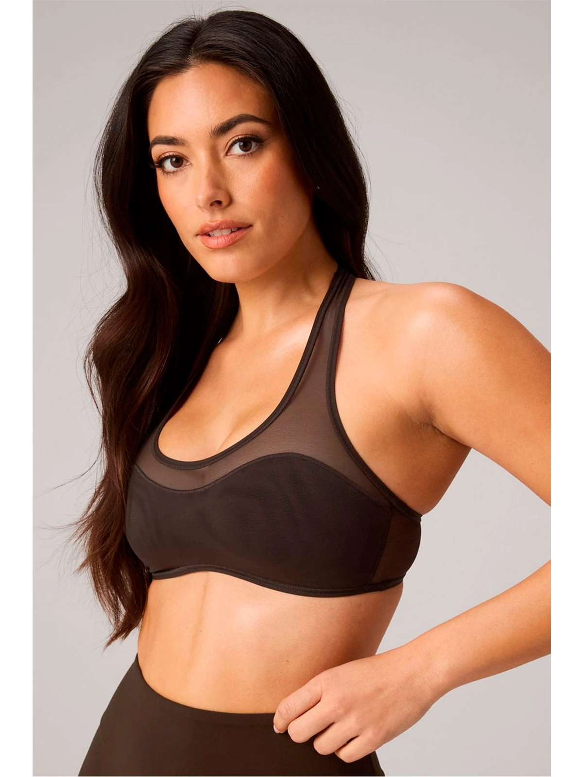 TOP MUJER FABLETICS MARRÓN LOW IMPACT SIENNA - 3