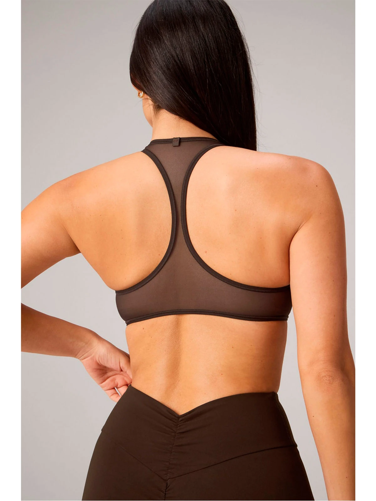 TOP MUJER FABLETICS MARRÓN LOW IMPACT SIENNA - 4