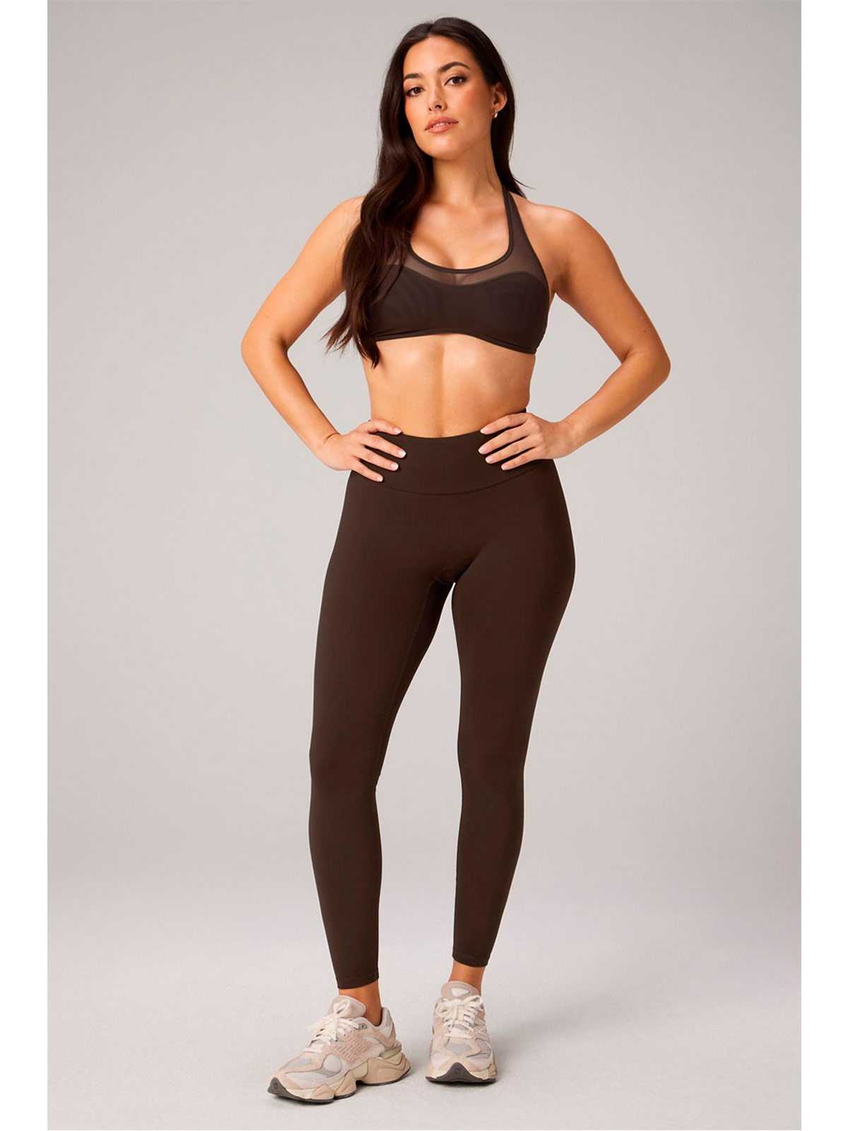 TOP MUJER FABLETICS MARRÓN LOW IMPACT SIENNA - 5