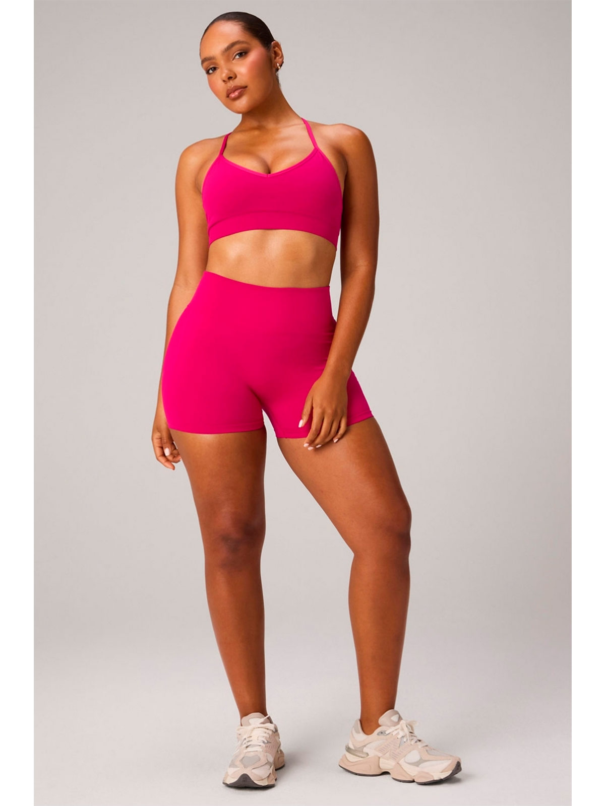 SHORT MUJER FABLETICS ROSADO SEAMLESS - 3