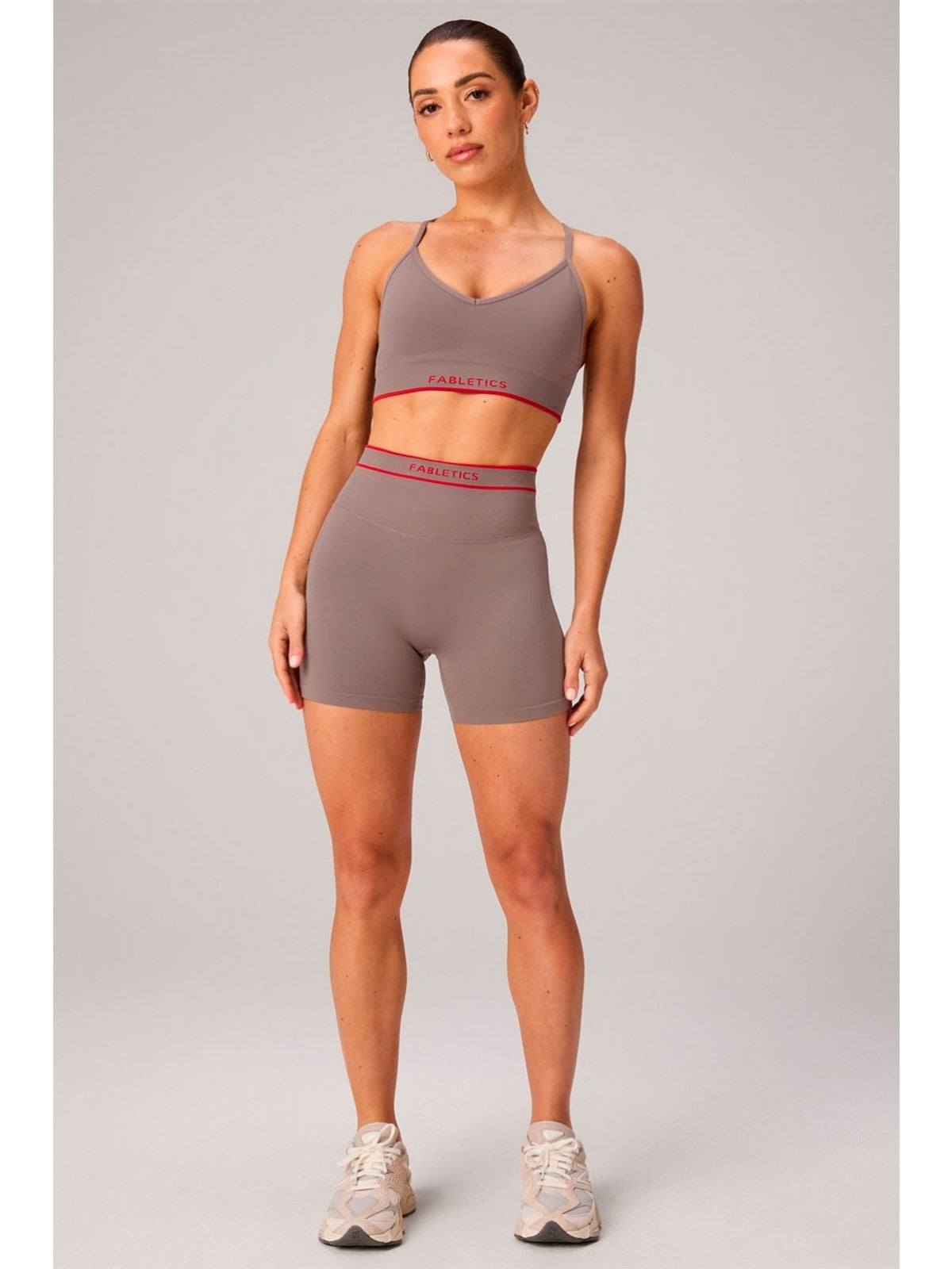 SHORT MUJER FABLETICS MARRÓN SEAMLESS - 3