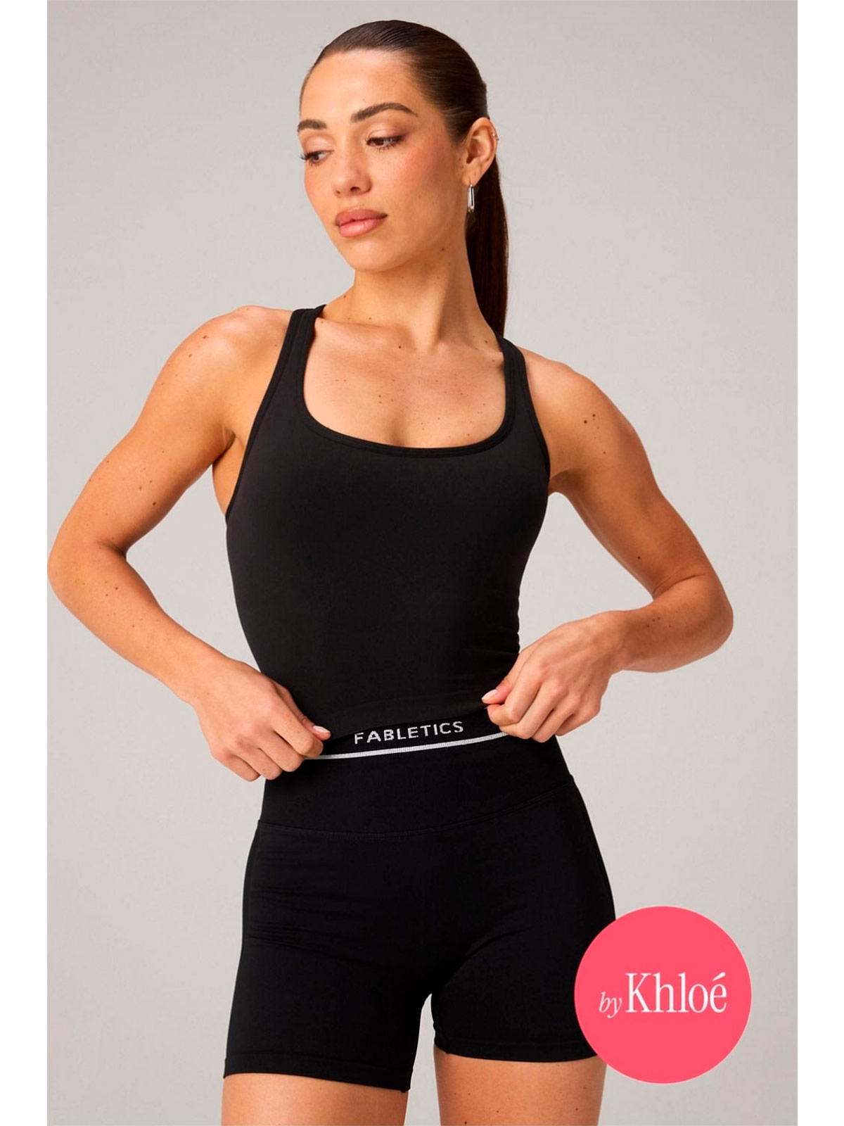 TOP MUJER FABLETICS NEGRO SEAMLESS BUILT IN - 1