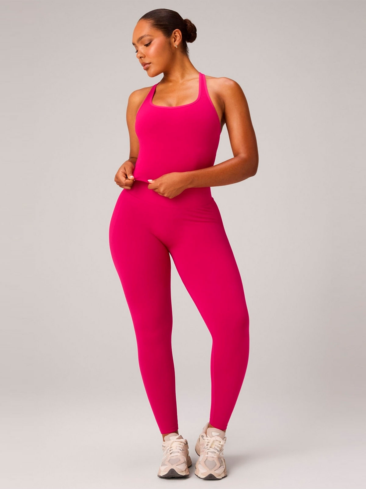 TOP MUJER FABLETICS ROSADO SEAMLESS BUILT IN - 4