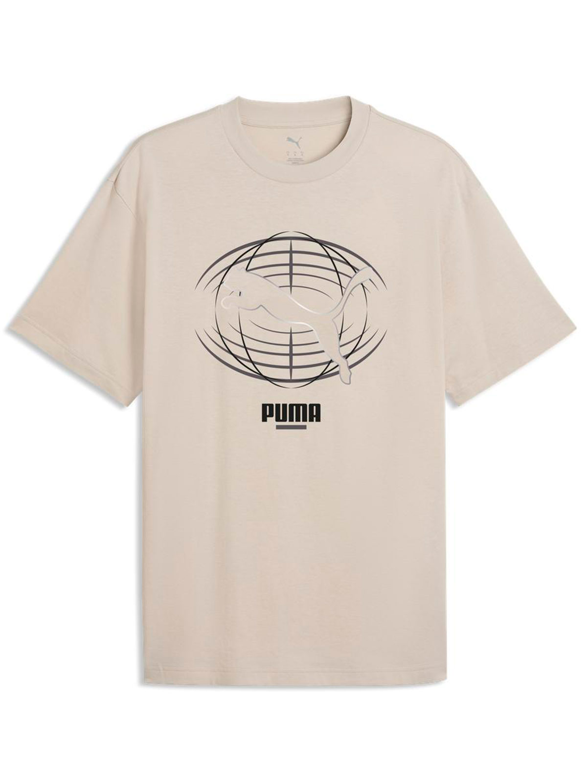 POLO HOMBRE PUMA BEIGE RELAXED GRAPHIC - 1