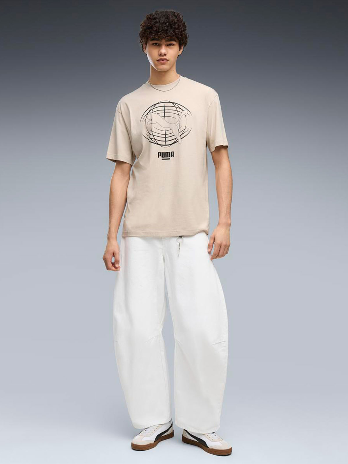 POLO HOMBRE PUMA BEIGE RELAXED GRAPHIC - 4