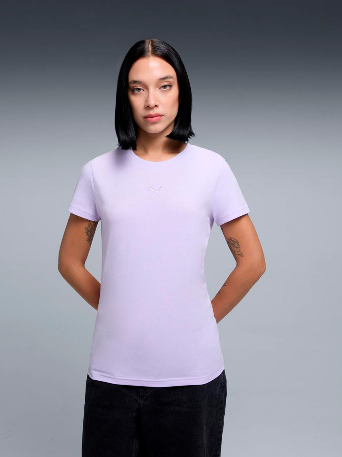 POLO MUJER PUMA MORADO CENTERED CAT - 1