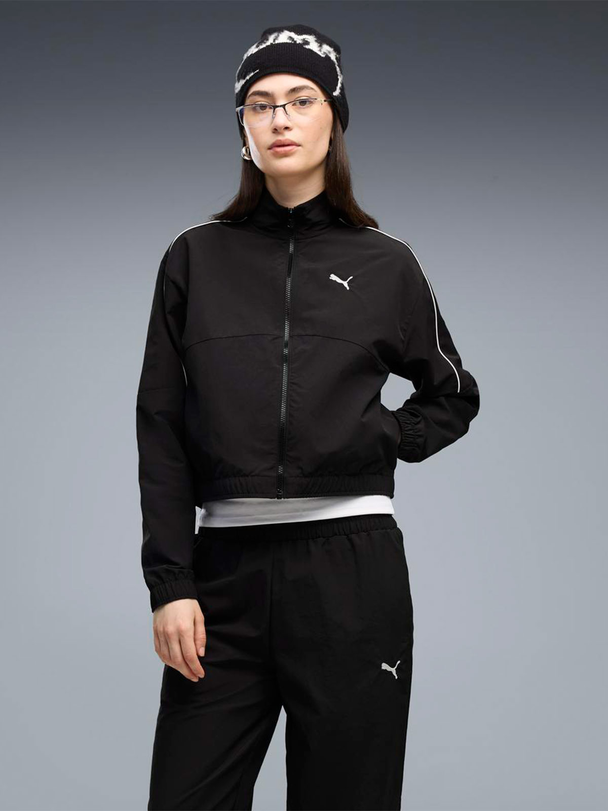 PANTALÓN BUZO MUJER PUMA NEGRO WOVEN - 5