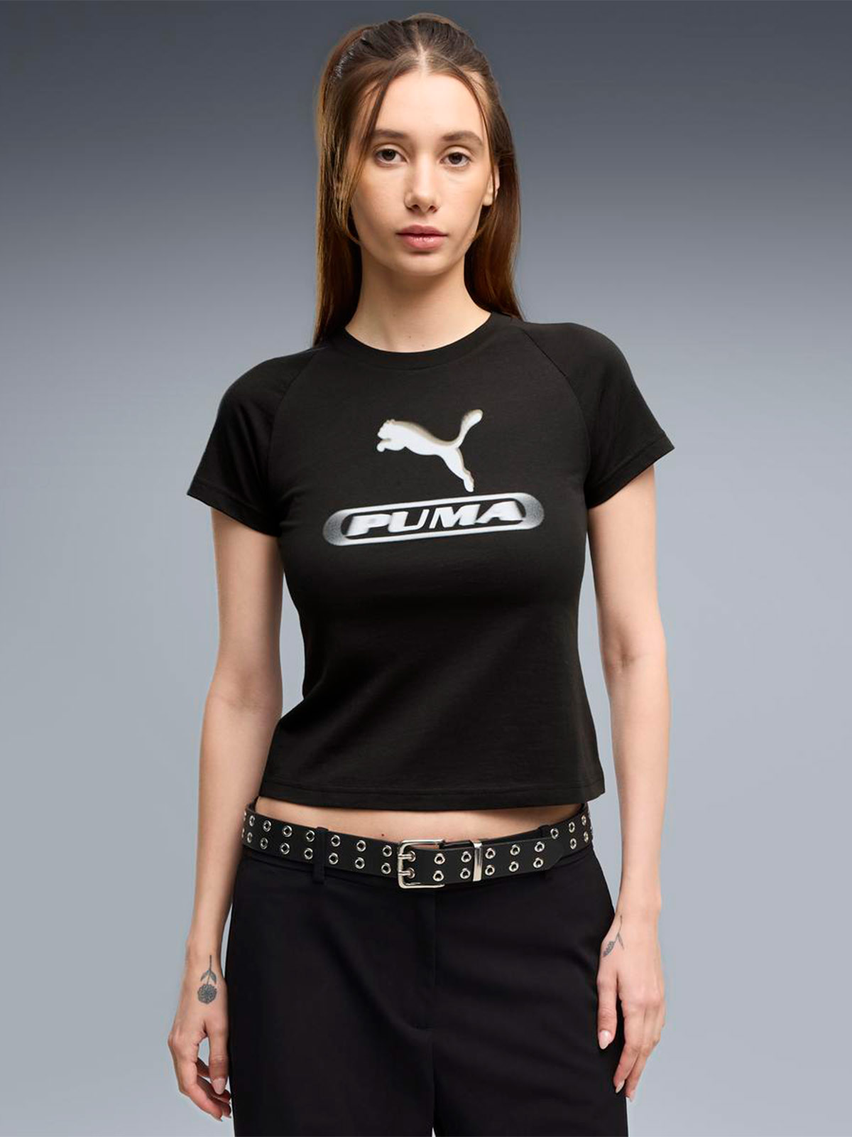 POLO MUJER PUMA NEGRO SPORT SLIM - 1