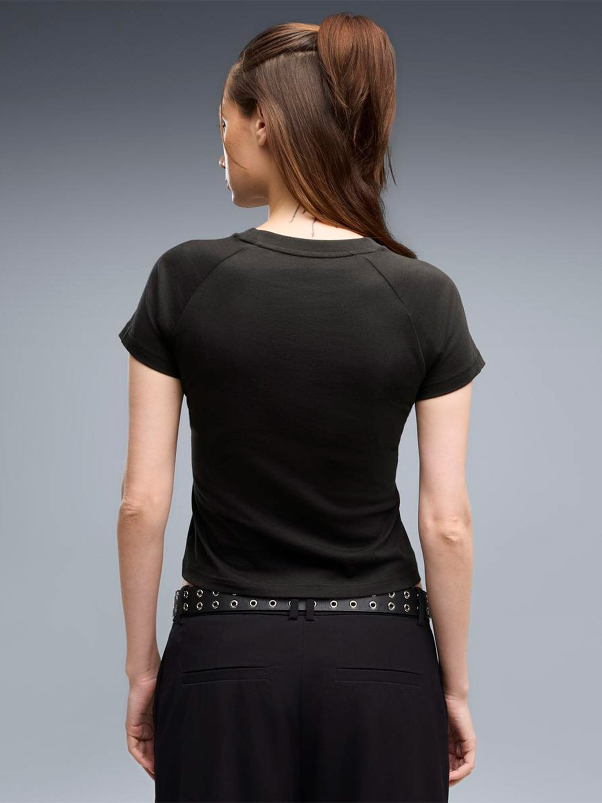 POLO MUJER PUMA NEGRO SPORT SLIM - 2