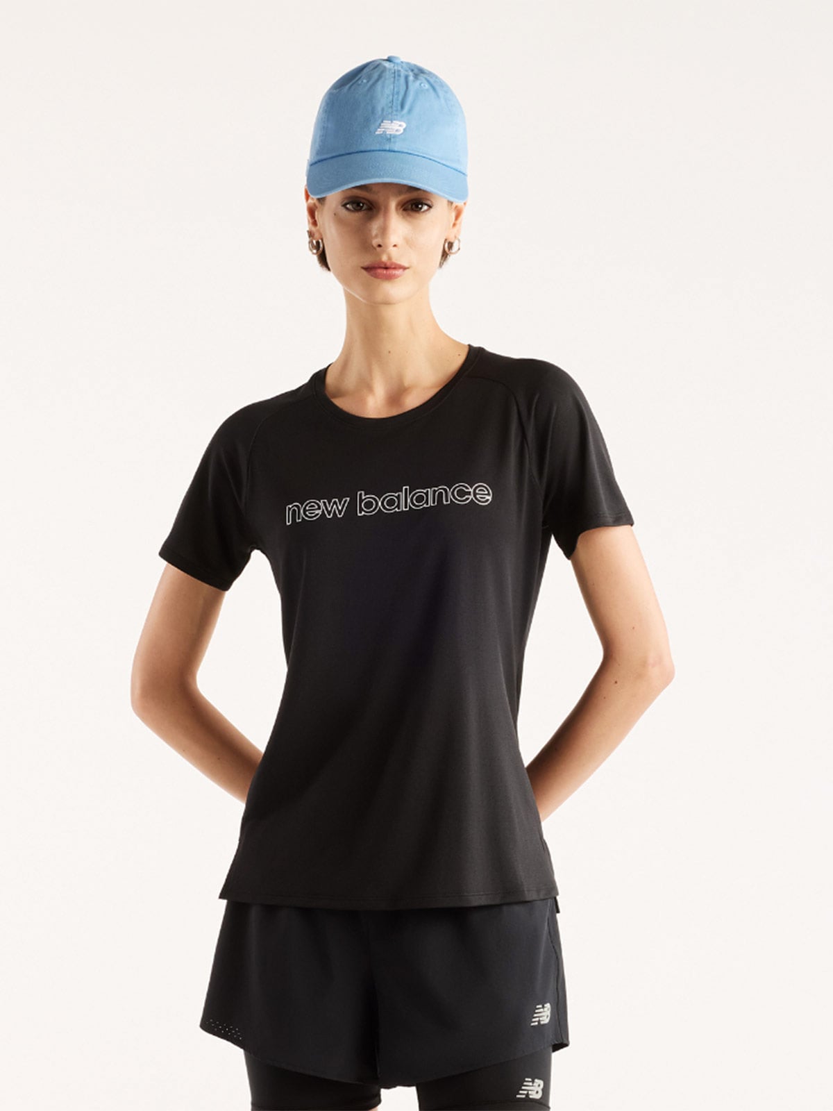 POLO MANGA CORTA MUJER NEW BALANCE NEGRO - 1