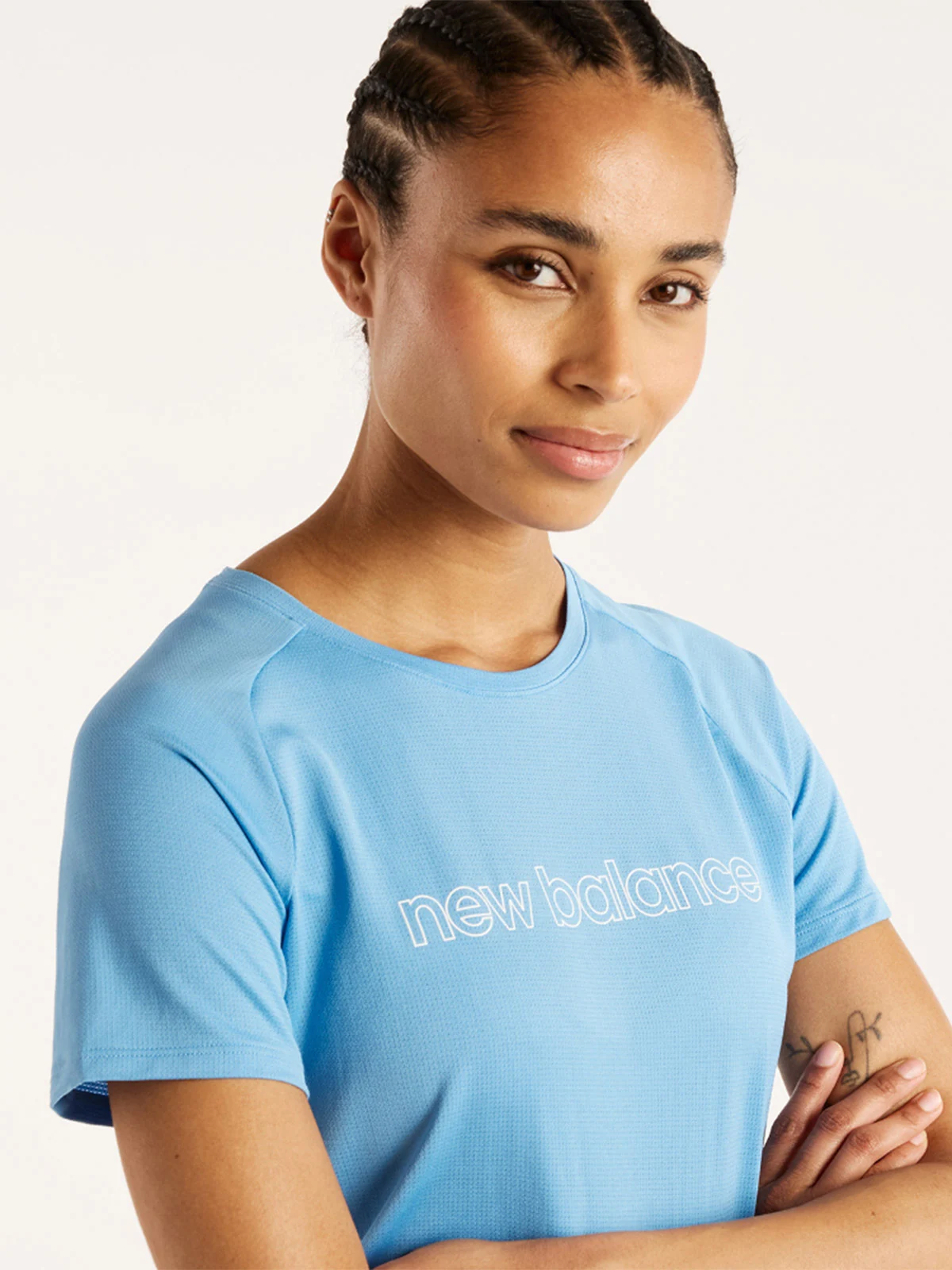 POLO MANGA CORTA MUJER NEW BALANCE AZUL - 3