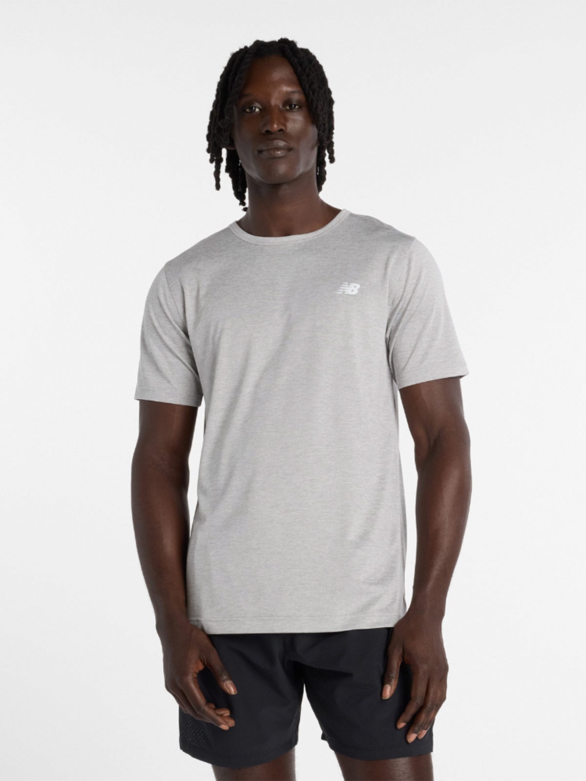 POLO MANGA CORTA HOMBRE NEW BALANCE GRIS - 1