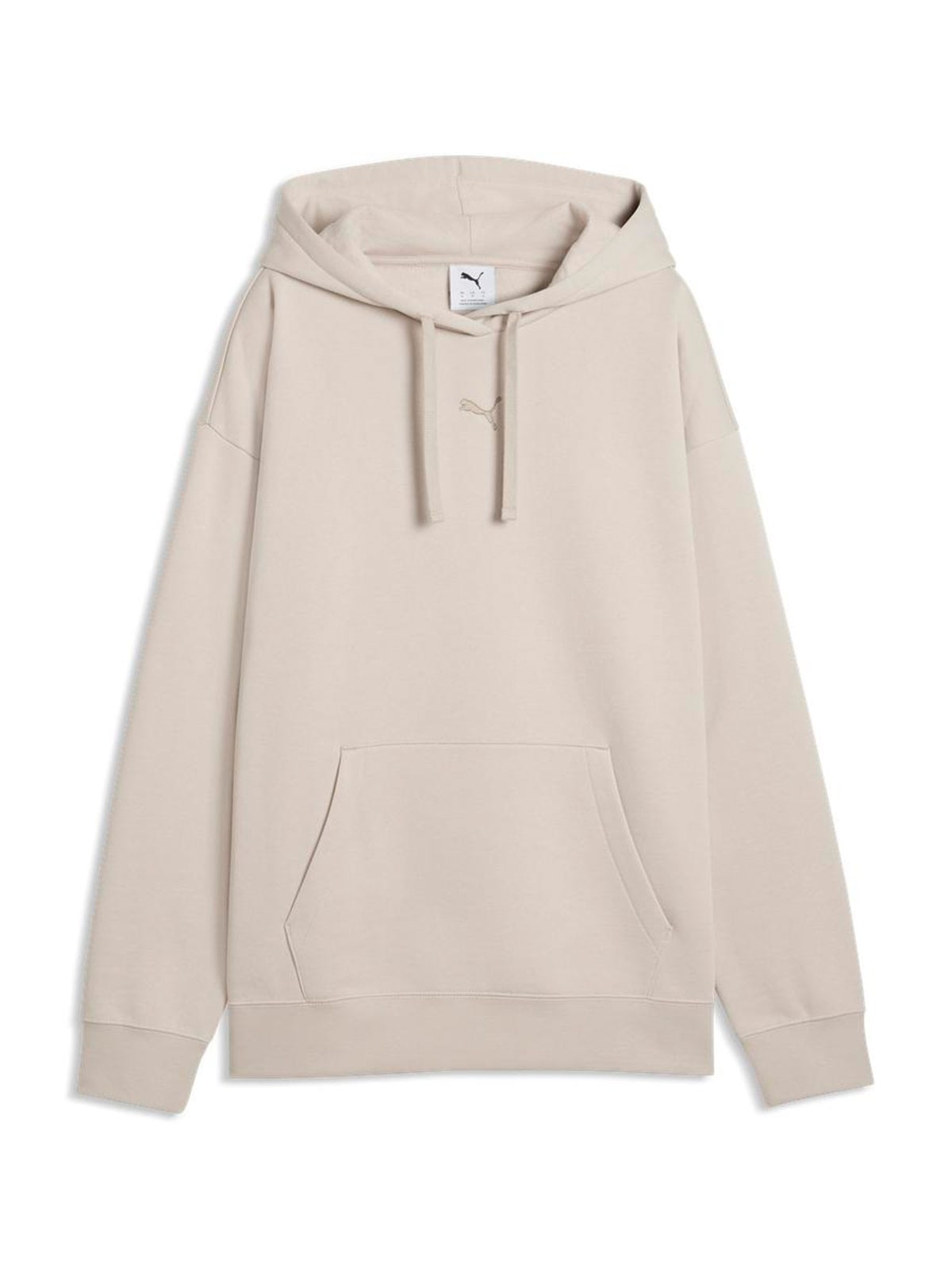 POLERA ALGODÓN HOODIE MUJER PUMA BEIGE RELAXED - 3