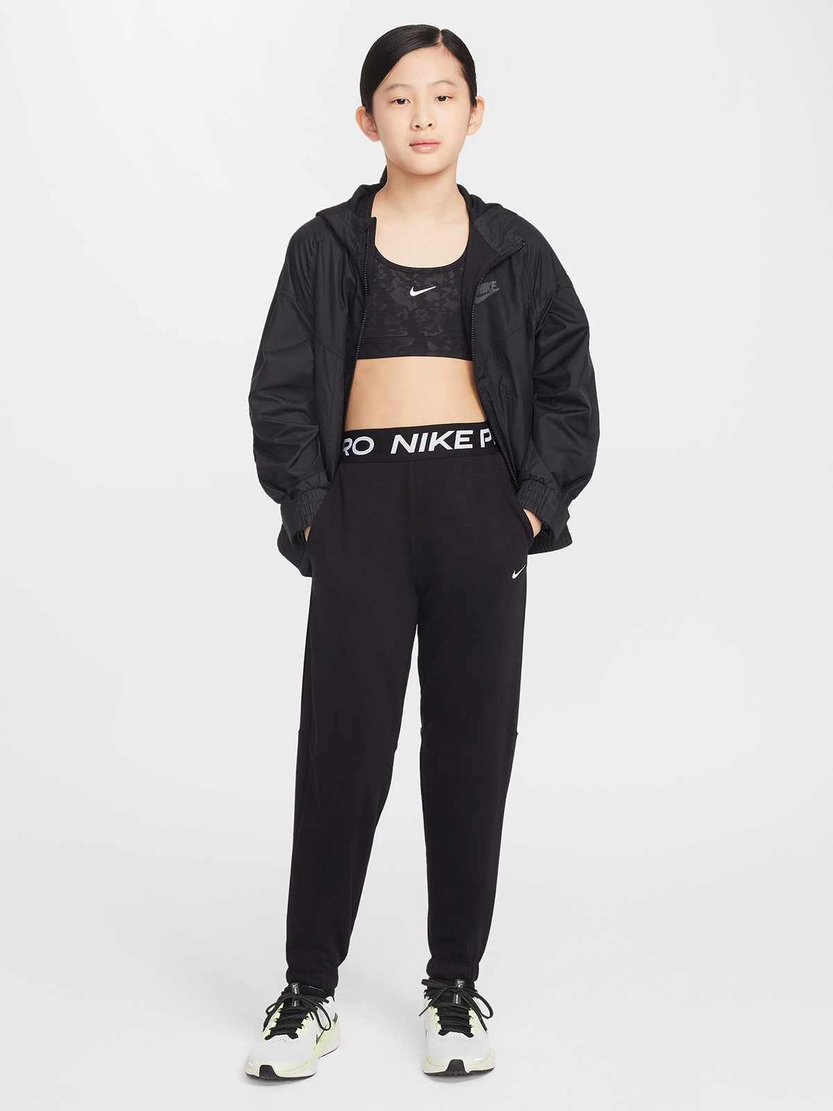 PANTALÓN BUZO NIÑA NIKE PRO FLEECE - 1