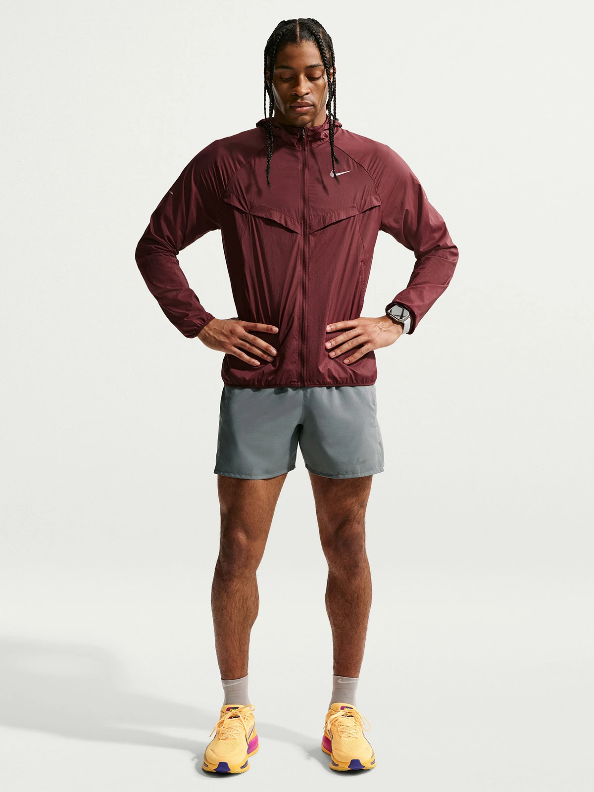 SHORT RUNNING HOMBRE NIKE MILER GRIS - 1