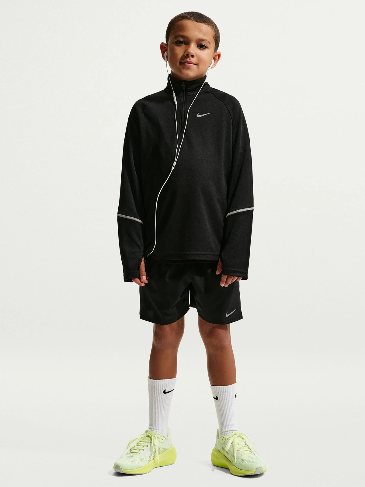 SHORT RUNNING NIÑO NIKE MILER NEGRO - 1
