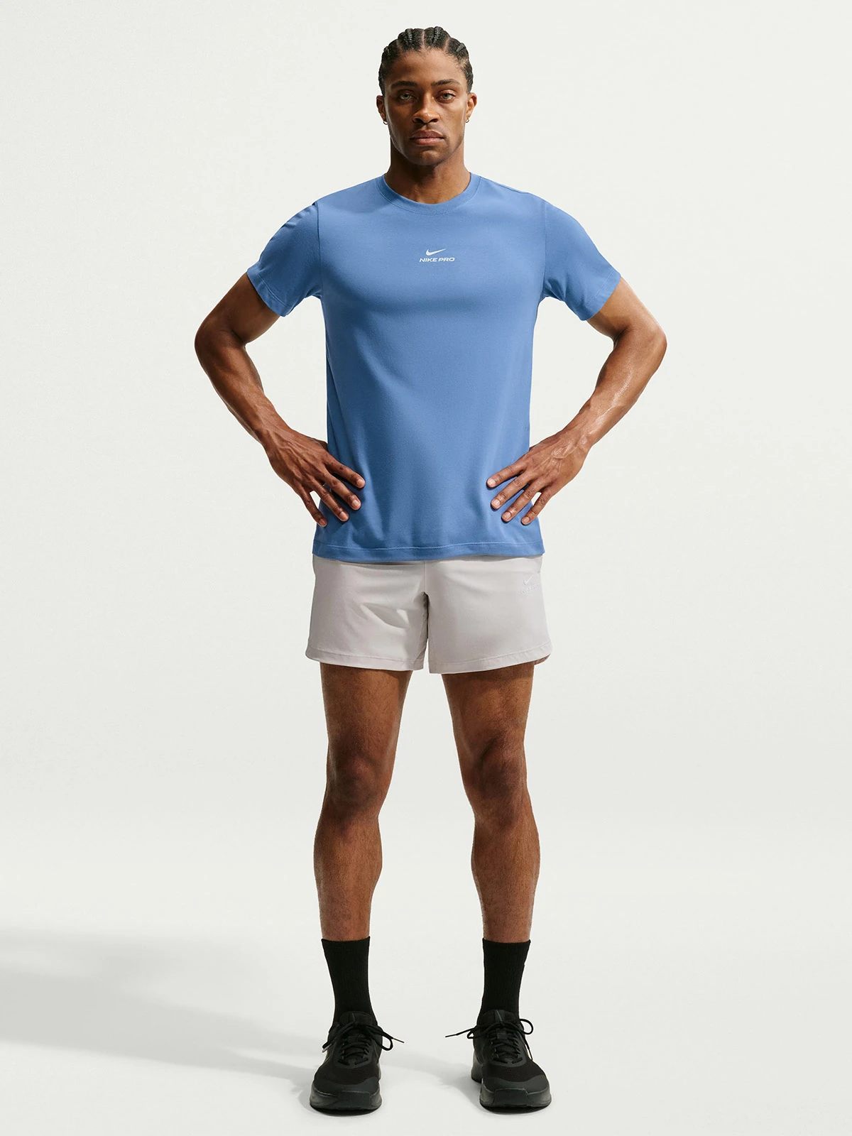 POLO HOMBRE NIKE PRO CELESTE - 1