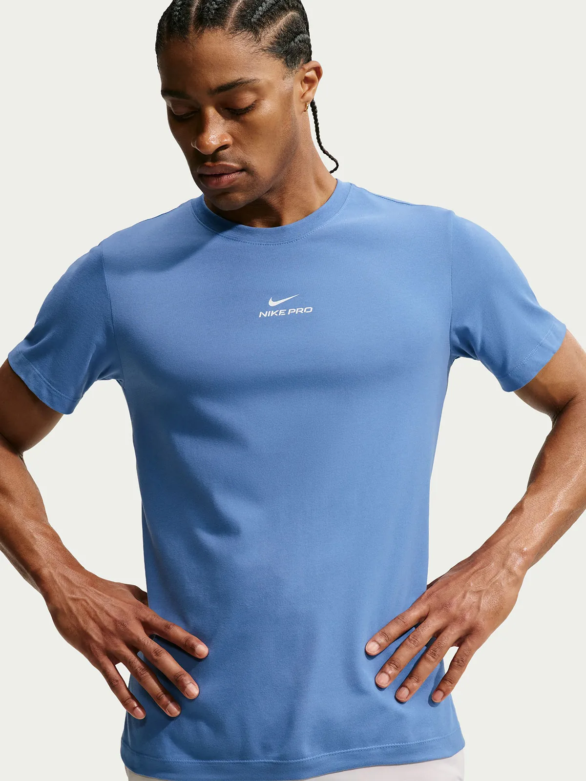 POLO HOMBRE NIKE PRO CELESTE - 3