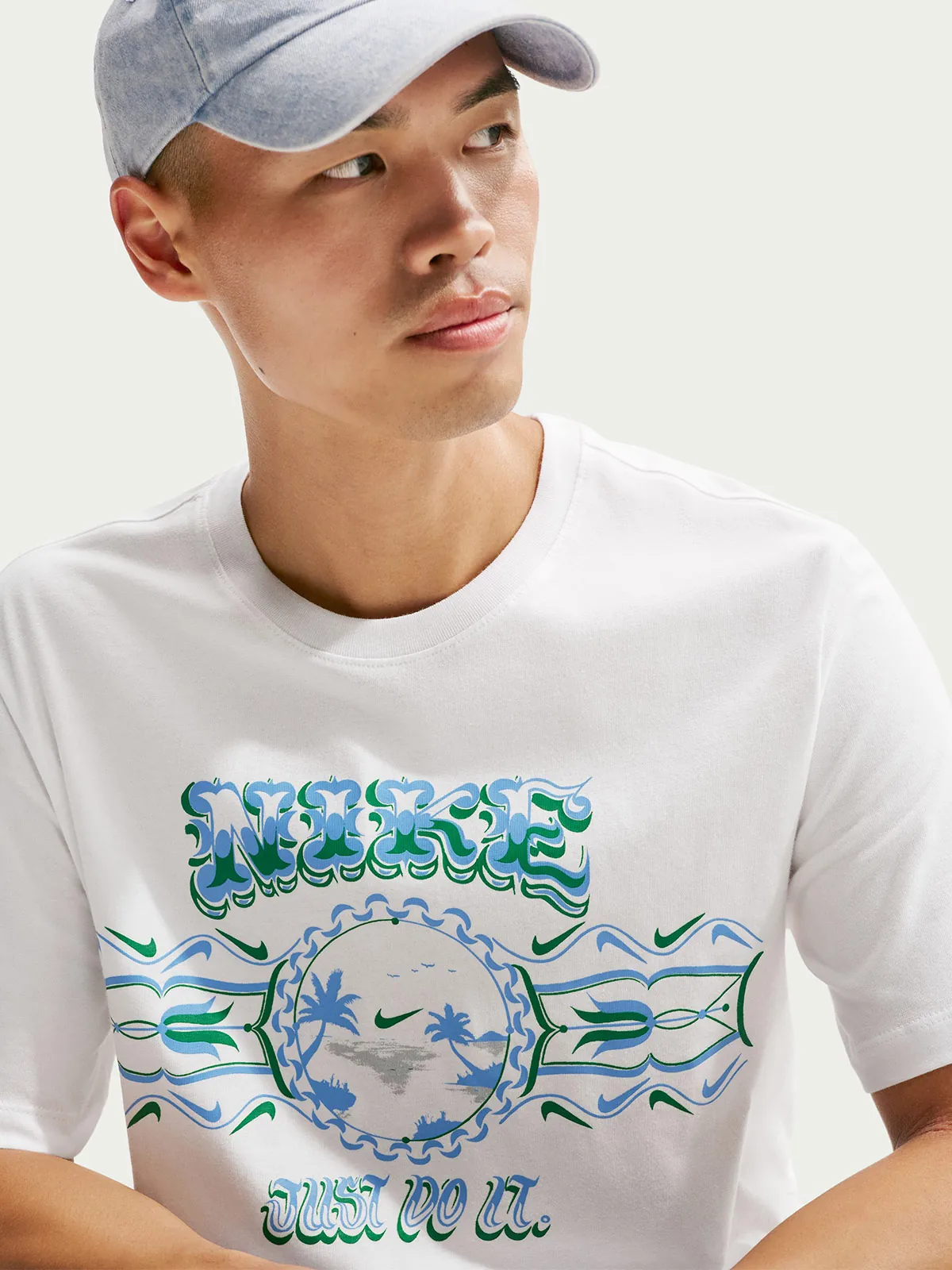 POLO UNISEX NIKE SPORTSWEAR PALM TREE ALGODÓN BLANCO - 4