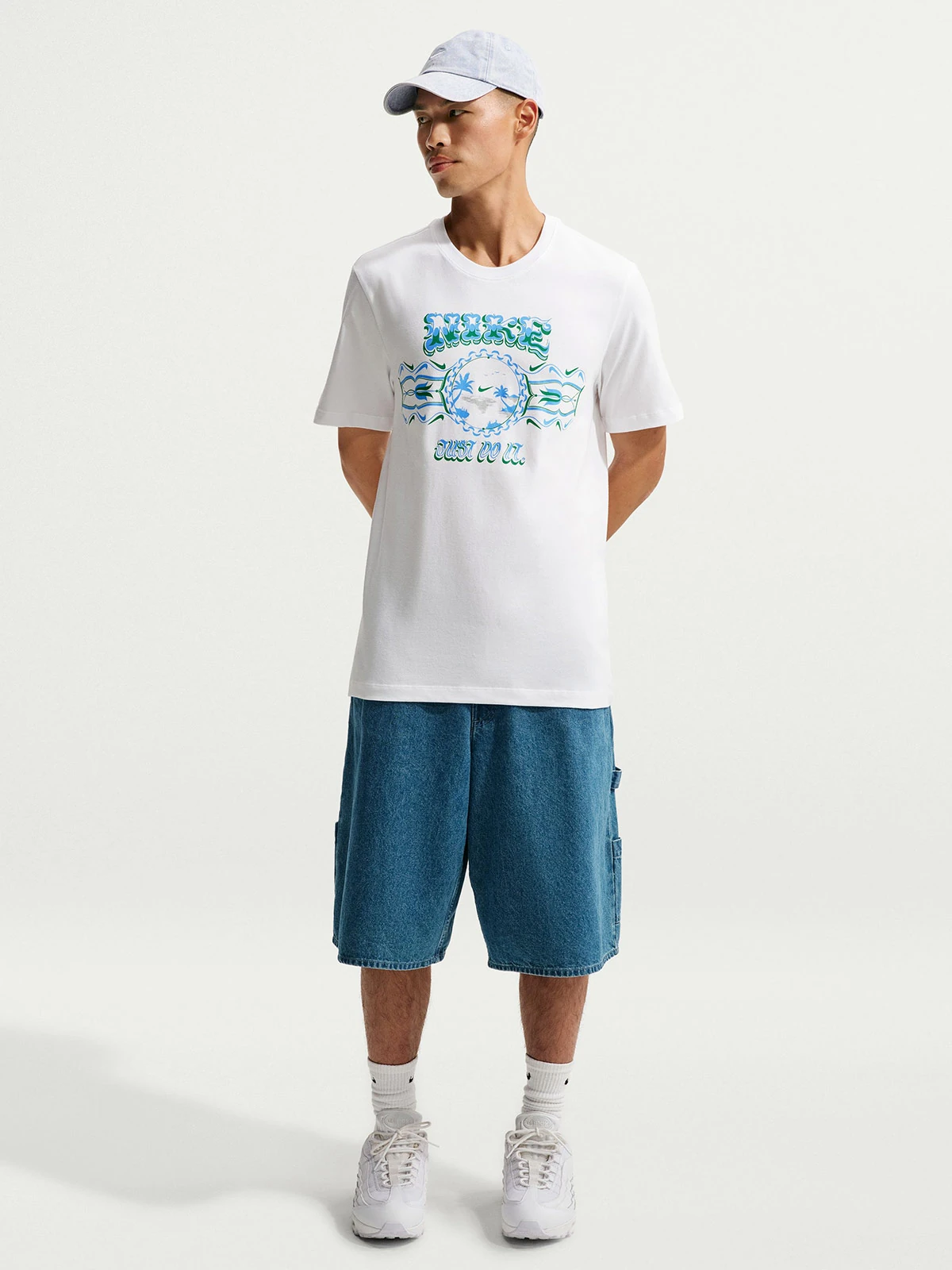 POLO UNISEX NIKE SPORTSWEAR PALM TREE ALGODÓN BLANCO - 1
