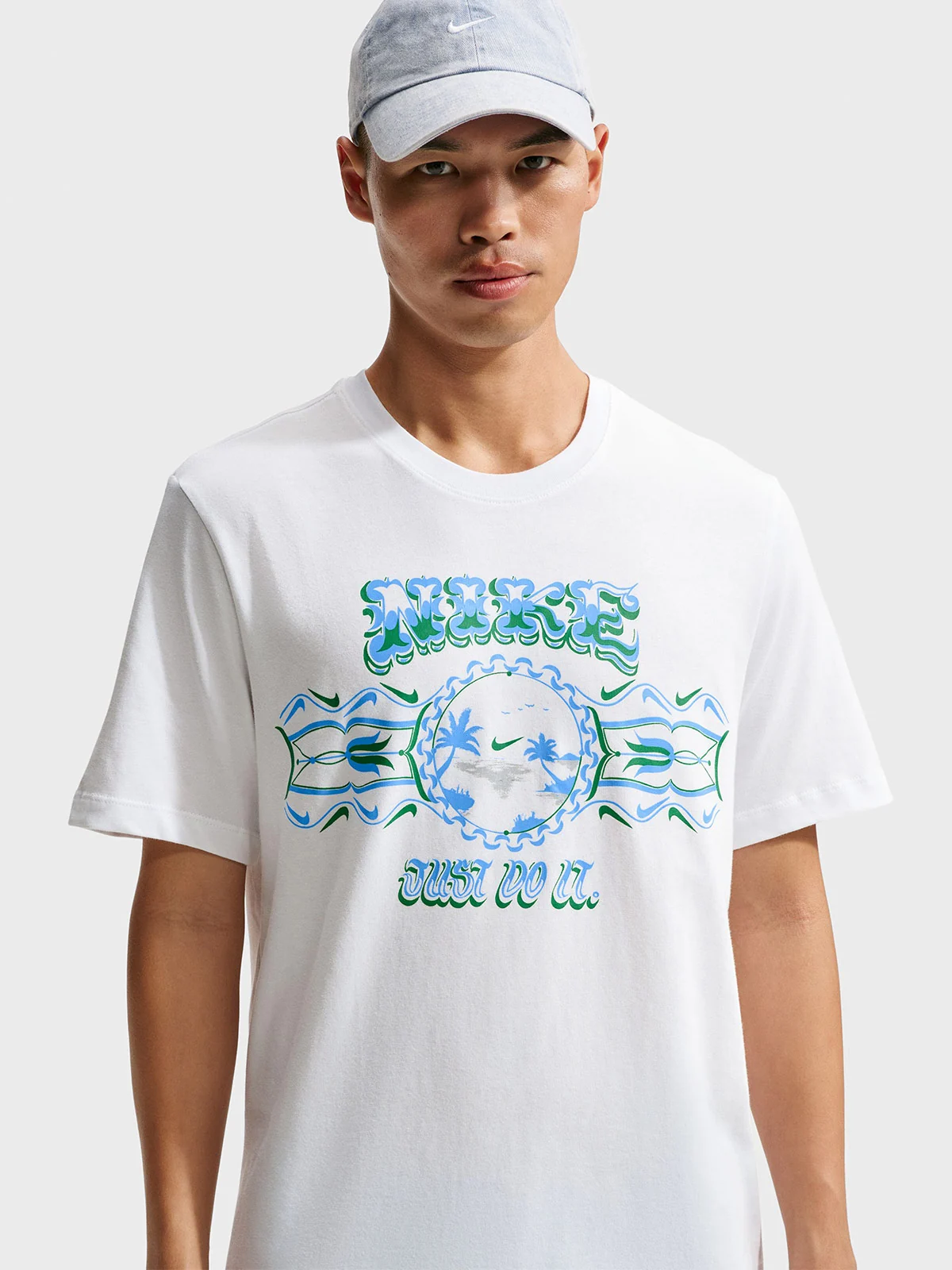 POLO UNISEX NIKE SPORTSWEAR PALM TREE ALGODÓN BLANCO - 3