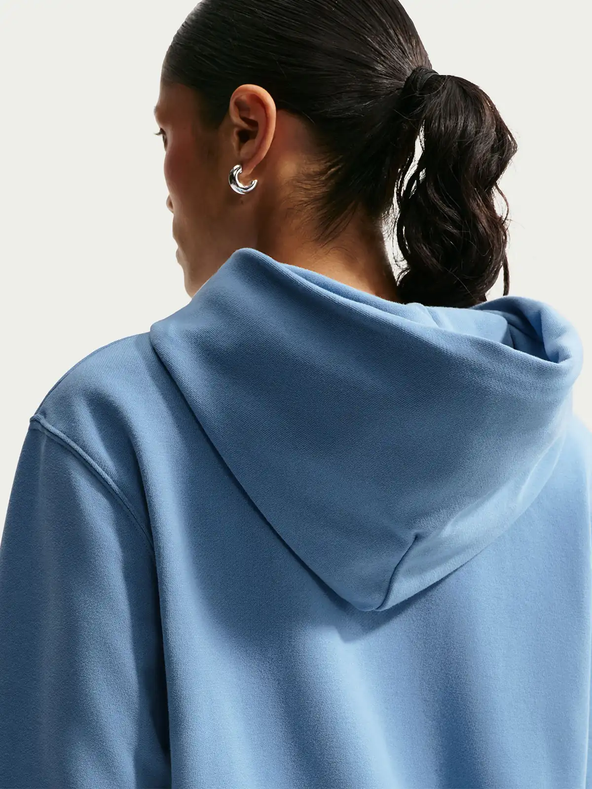 POLERA MUJER NIKE STUDIO FLEECE LIGHTWEIGHT ACERO - 5