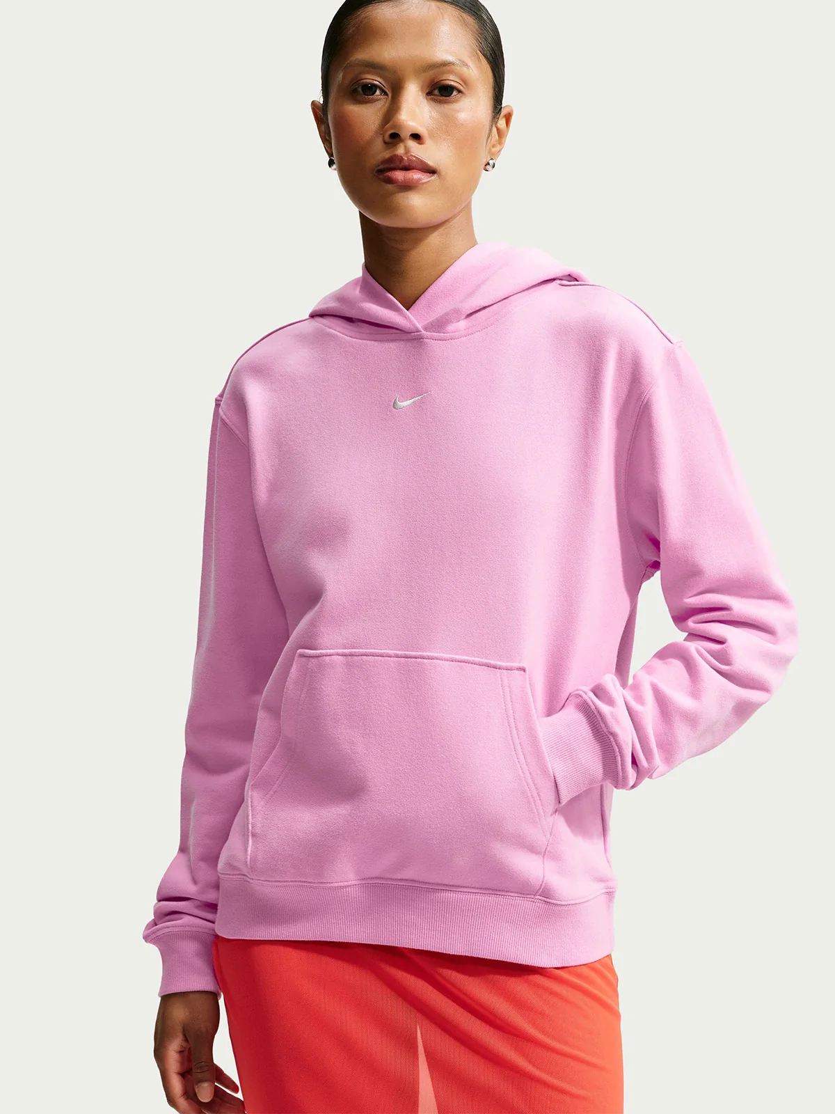 POLERA MUJER NIKE STUDIO FLEECE LIGHTWEIGHT ROSADO - 3