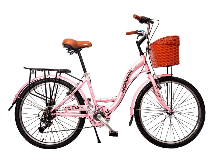 BICICLETA DE PASEO MONARK ROMANTIC TEEN ARO 24 CORAL - 1