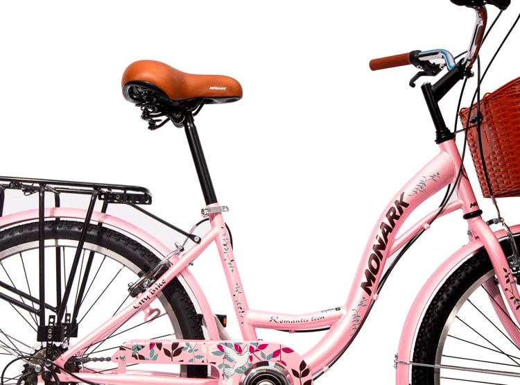 BICICLETA DE PASEO MONARK ROMANTIC TEEN ARO 24 CORAL - 2