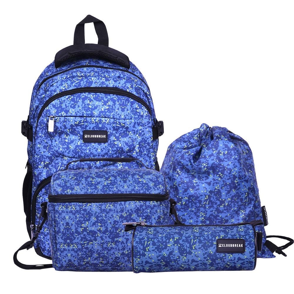 PACK 4 MOCHILA CLOUDBREAK DIGITAL + LONCHERA + CARTUCHERA + BOLSA ASEO ...