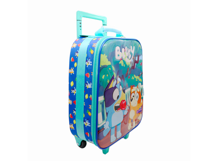 SET MALETA BLUEY 6BLU2120001 VERDE CON RUEDAS + LONCHERA + CARTUCHERA
