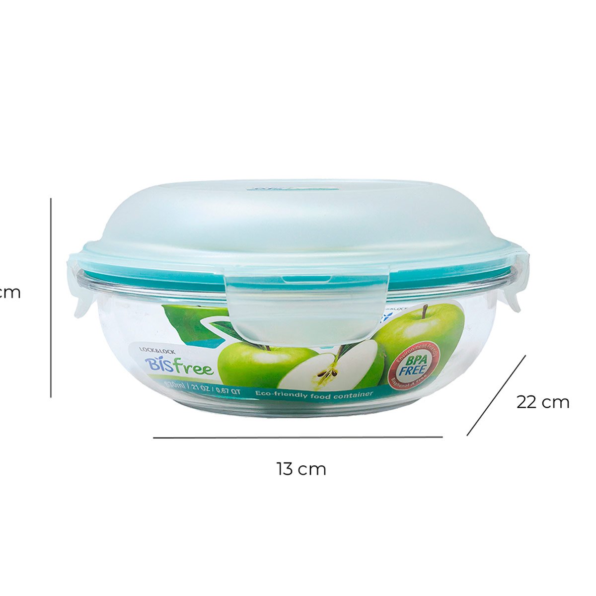 TAPER TRITÁN TABLETOP REDONDO LOCK & LOCK 630 ML DOME - 5
