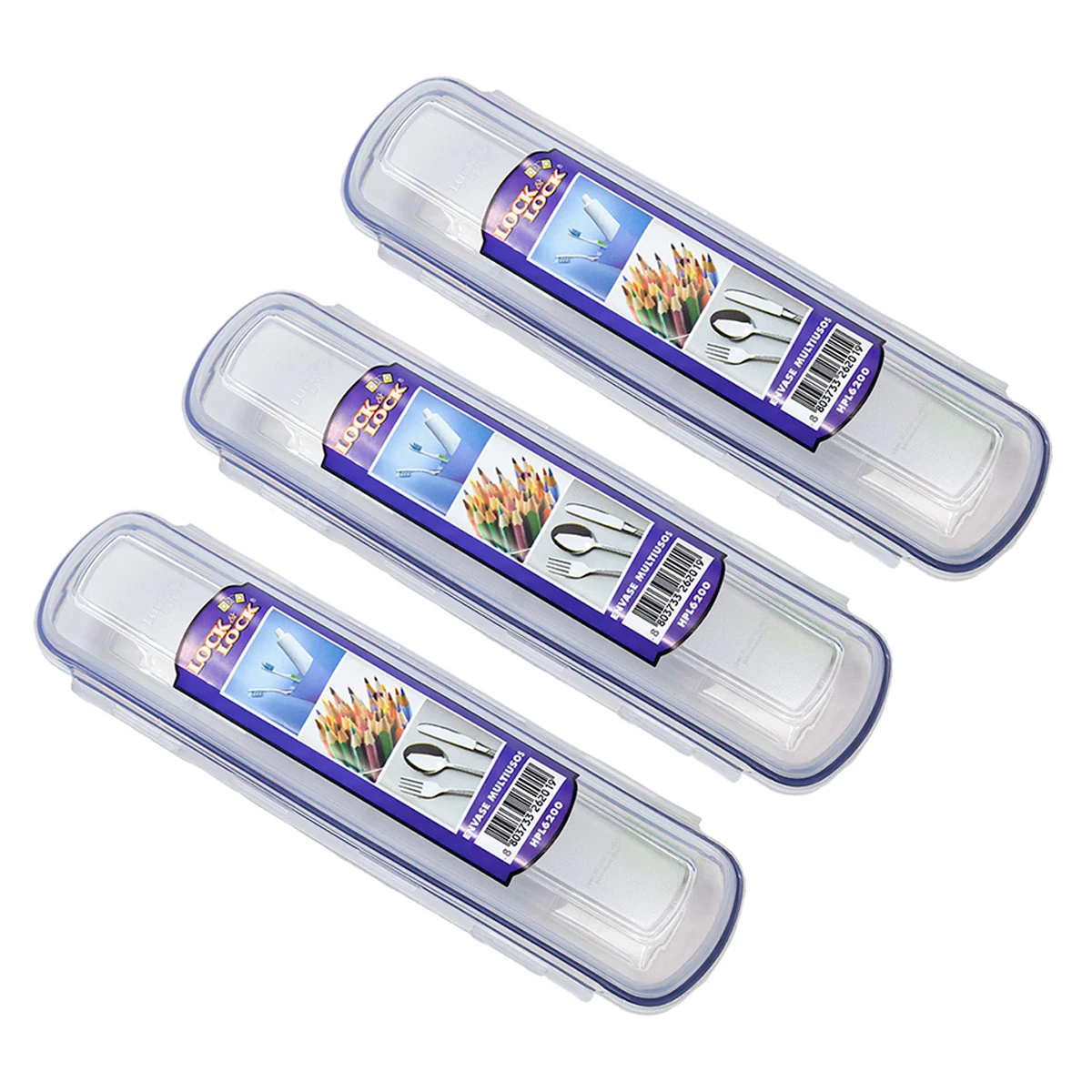 PACK X3 TAPER MULTIUSO LARGO LOCK & LOCK  22 CM - 2
