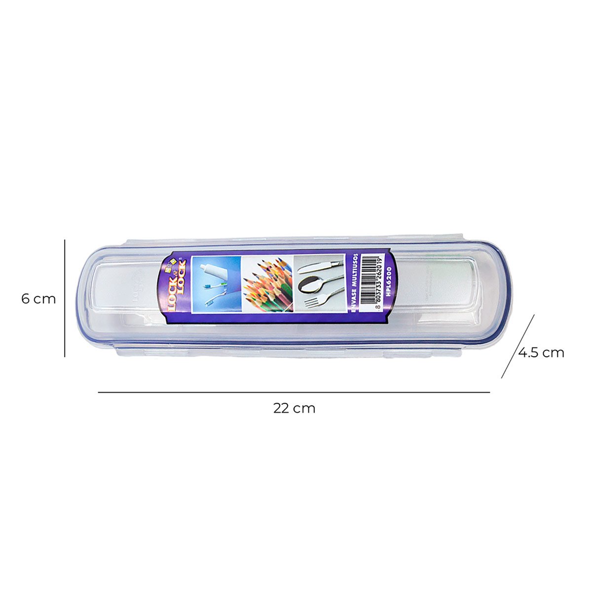 PACK X3 TAPER MULTIUSO LARGO LOCK & LOCK  22 CM - 5