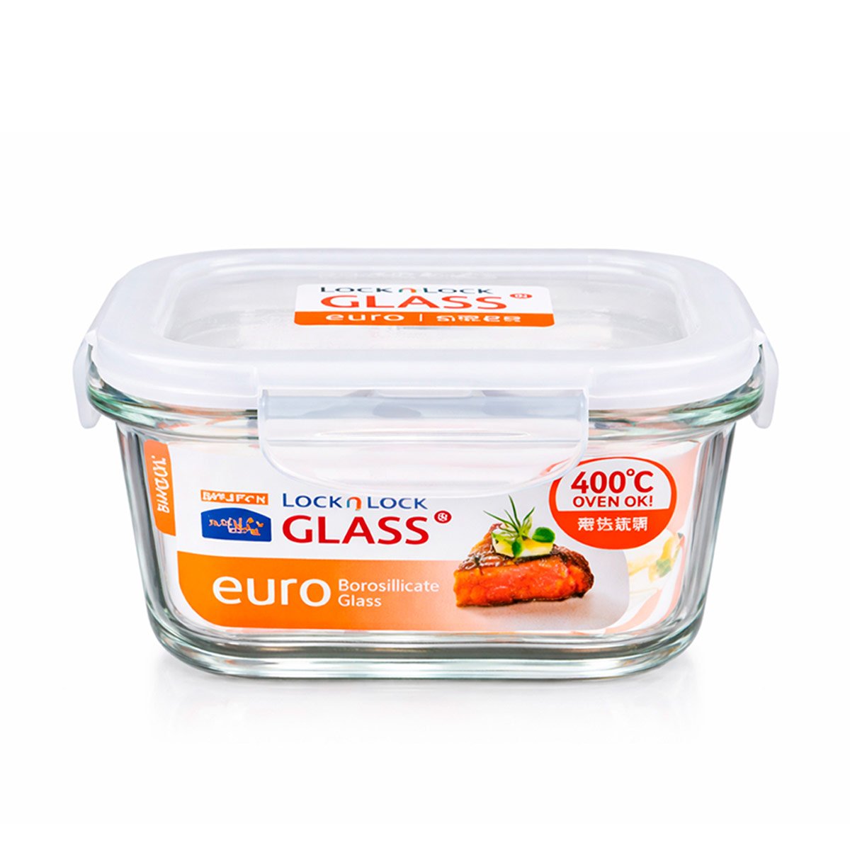 TAPER HERMÉTICO BOROSILICATO EURO CUADRADO LOCK & LOCK 500 ML - 1