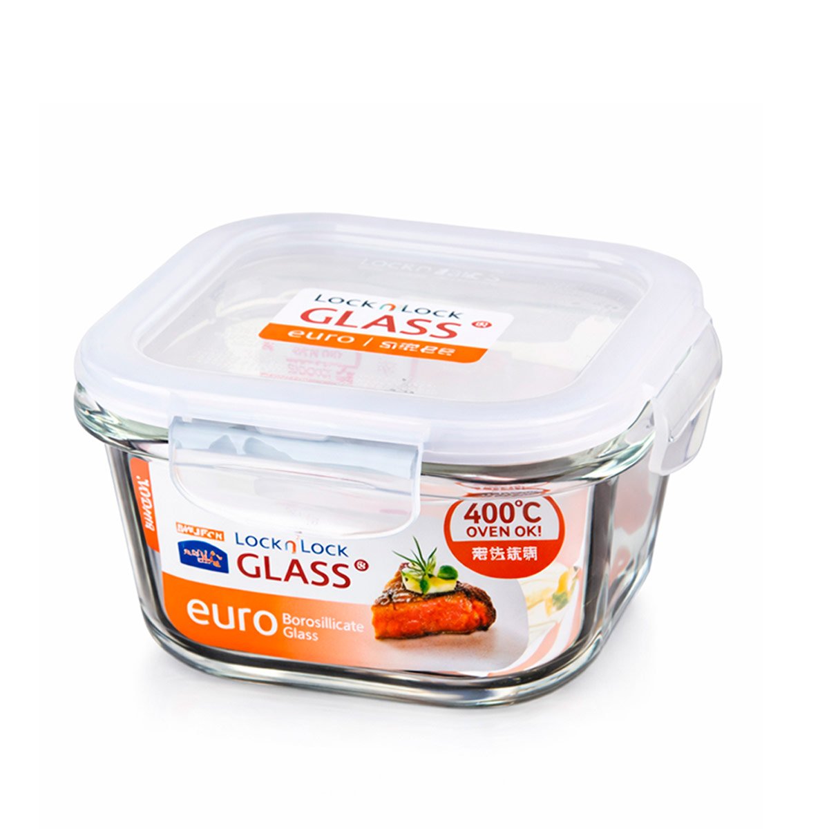 TAPER HERMÉTICO BOROSILICATO EURO CUADRADO LOCK & LOCK 500 ML - 2