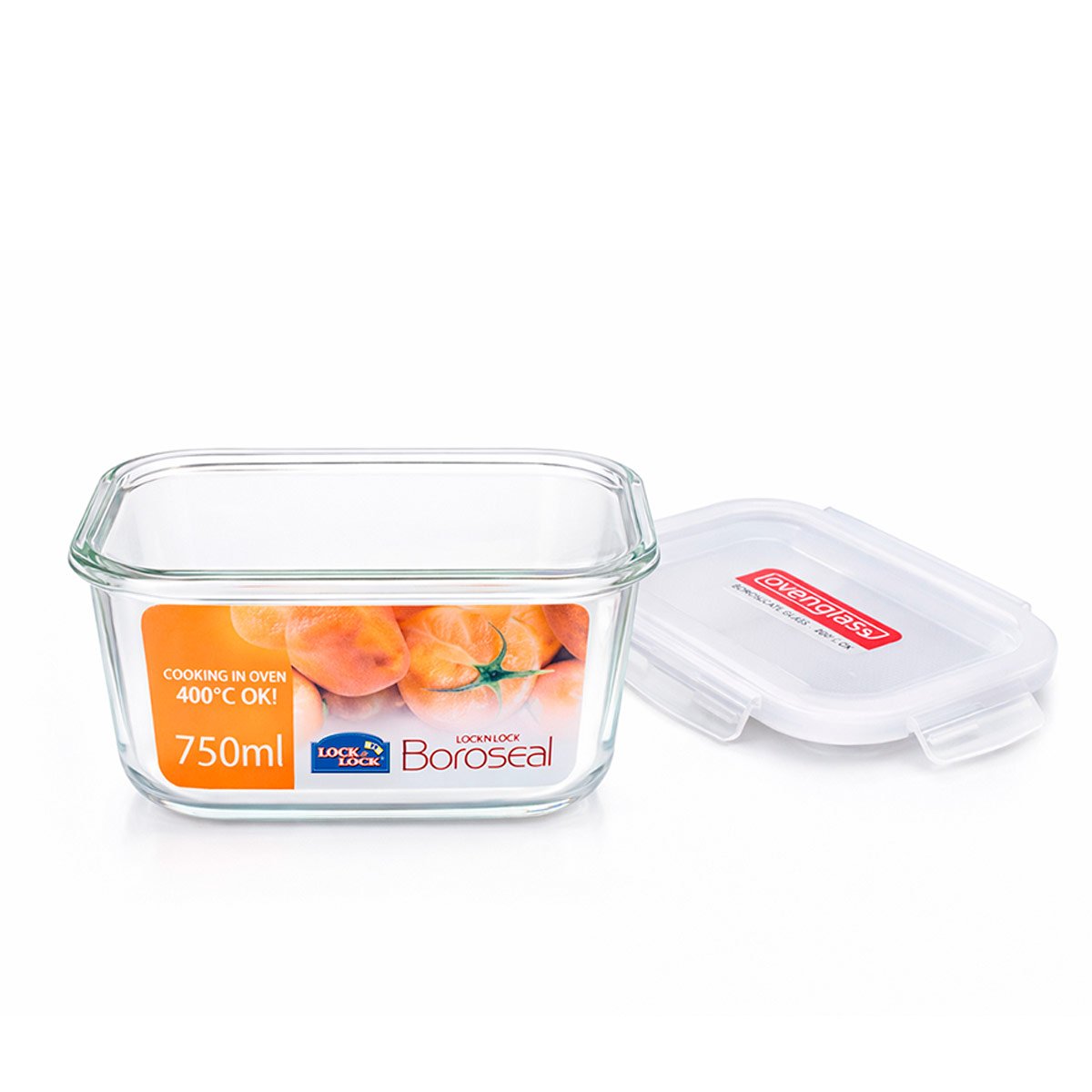 TAPER HERMÉTICO BOROSILICATO EURO CUADRADO LOCK & LOCK  750 ML - 1