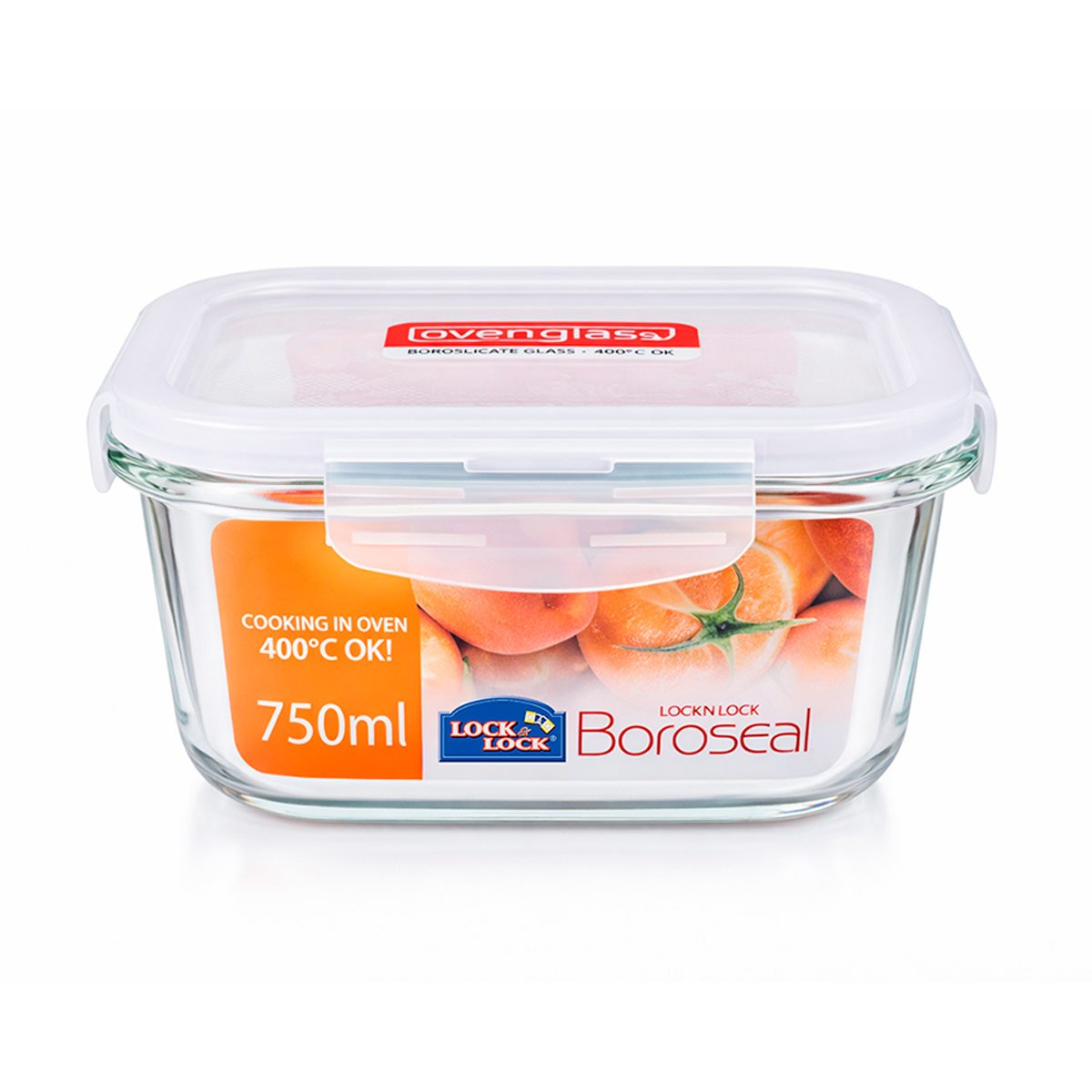 TAPER HERMÉTICO BOROSILICATO EURO CUADRADO LOCK & LOCK  750 ML - 2
