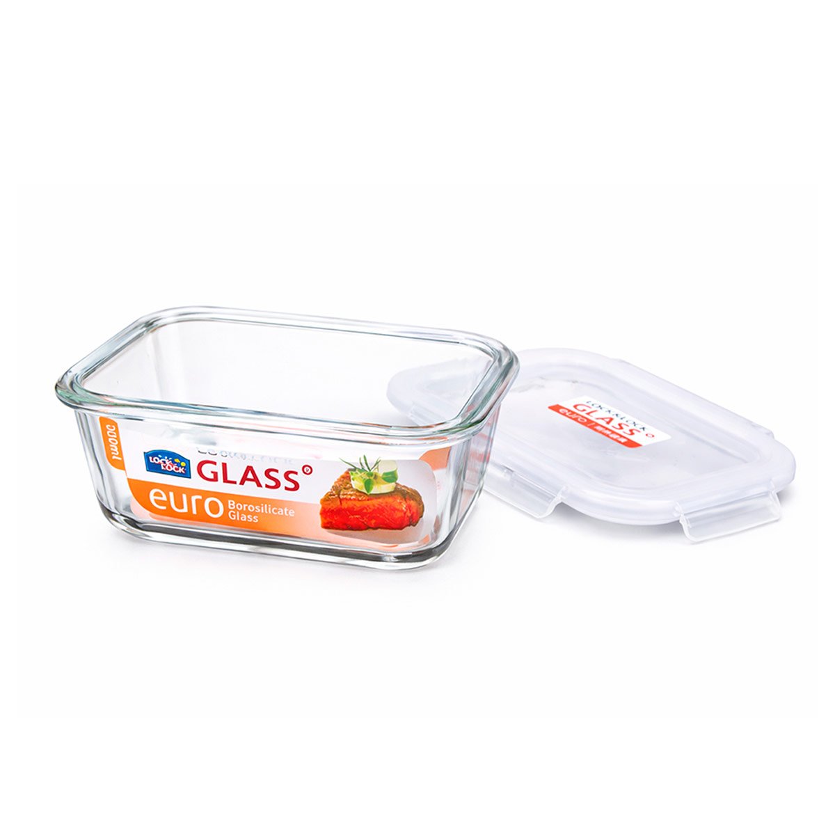 TAPER HERMÉTICO BOROSILICATO EURO RECTANGULAR LOCK & LOCK 630 ML - 1
