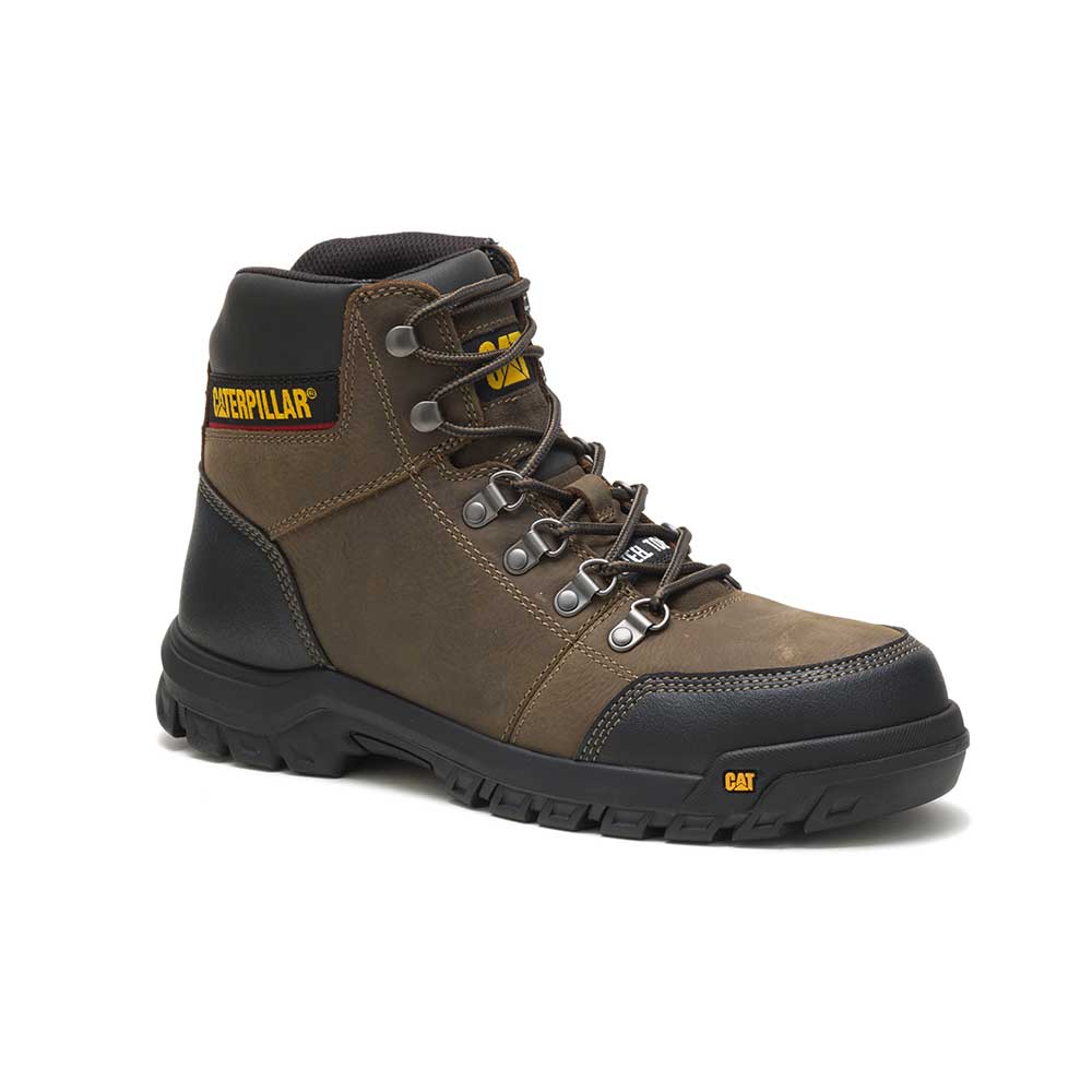 BOTINES HOMBRE CATERPILLAR CUERO GRANULADO GRIS OUTLINE ST P90802 - 2