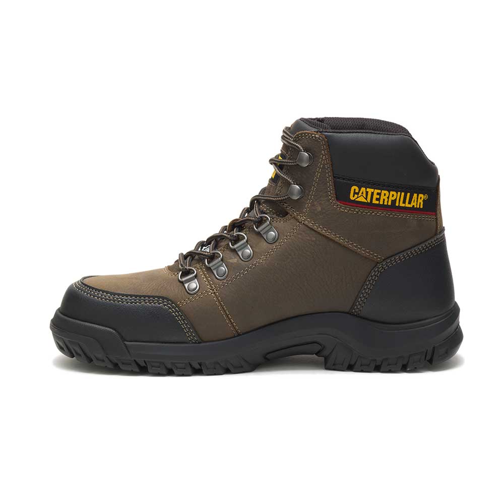 BOTINES HOMBRE CATERPILLAR CUERO GRANULADO GRIS OUTLINE ST P90802 - 3