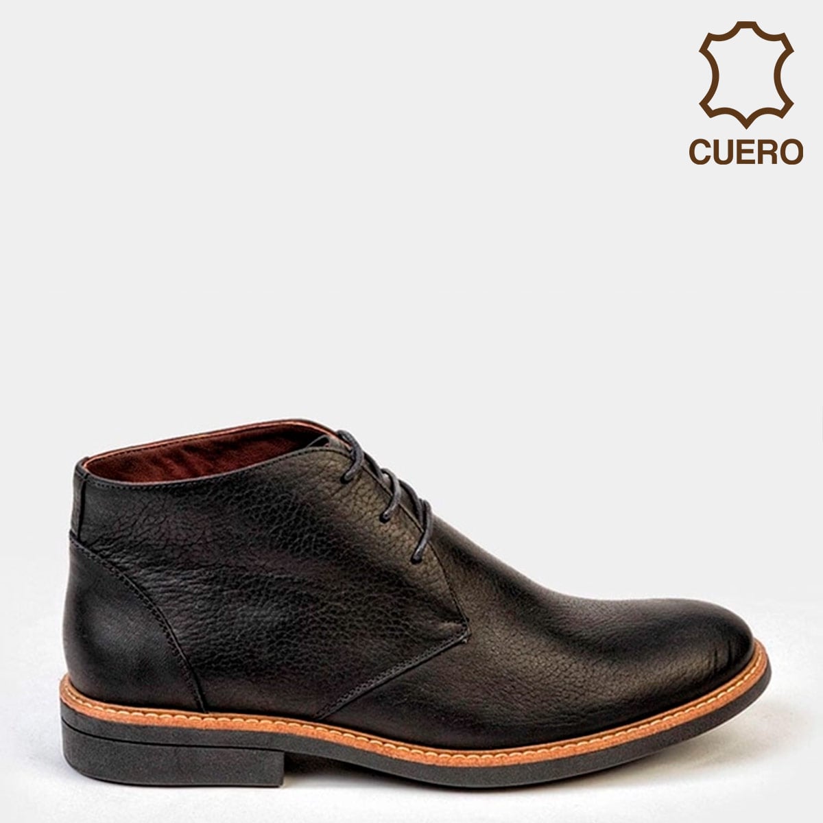BOTINES HOMBRE DAUSS CUERO NEGRO - 1