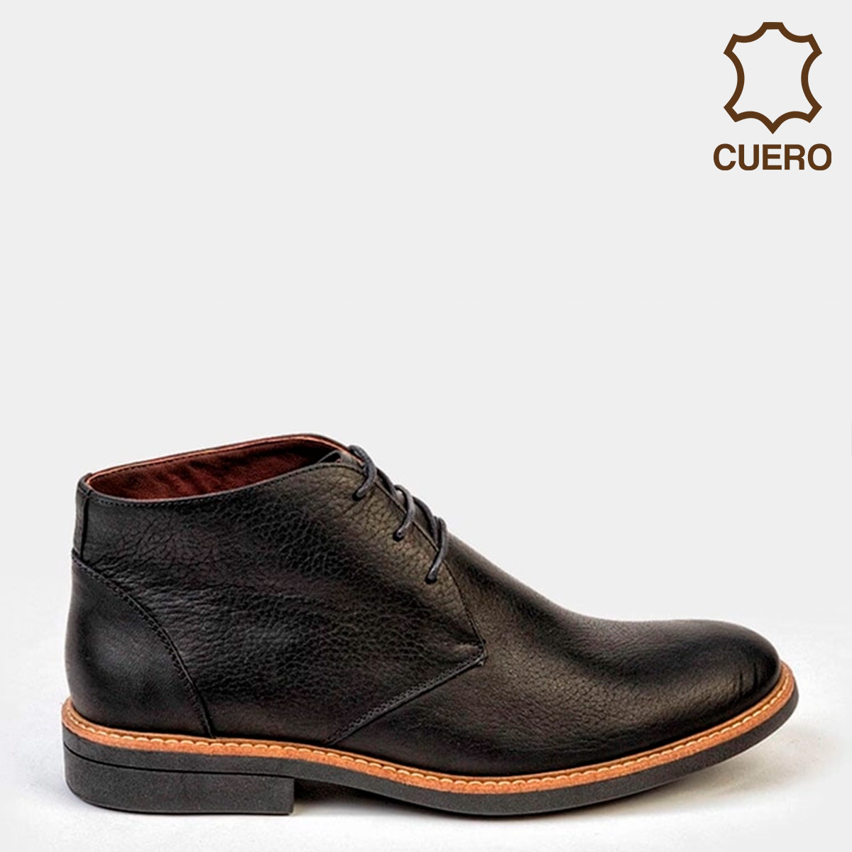 BOTINES HOMBRE DAUSS CUERO NEGRO - 1