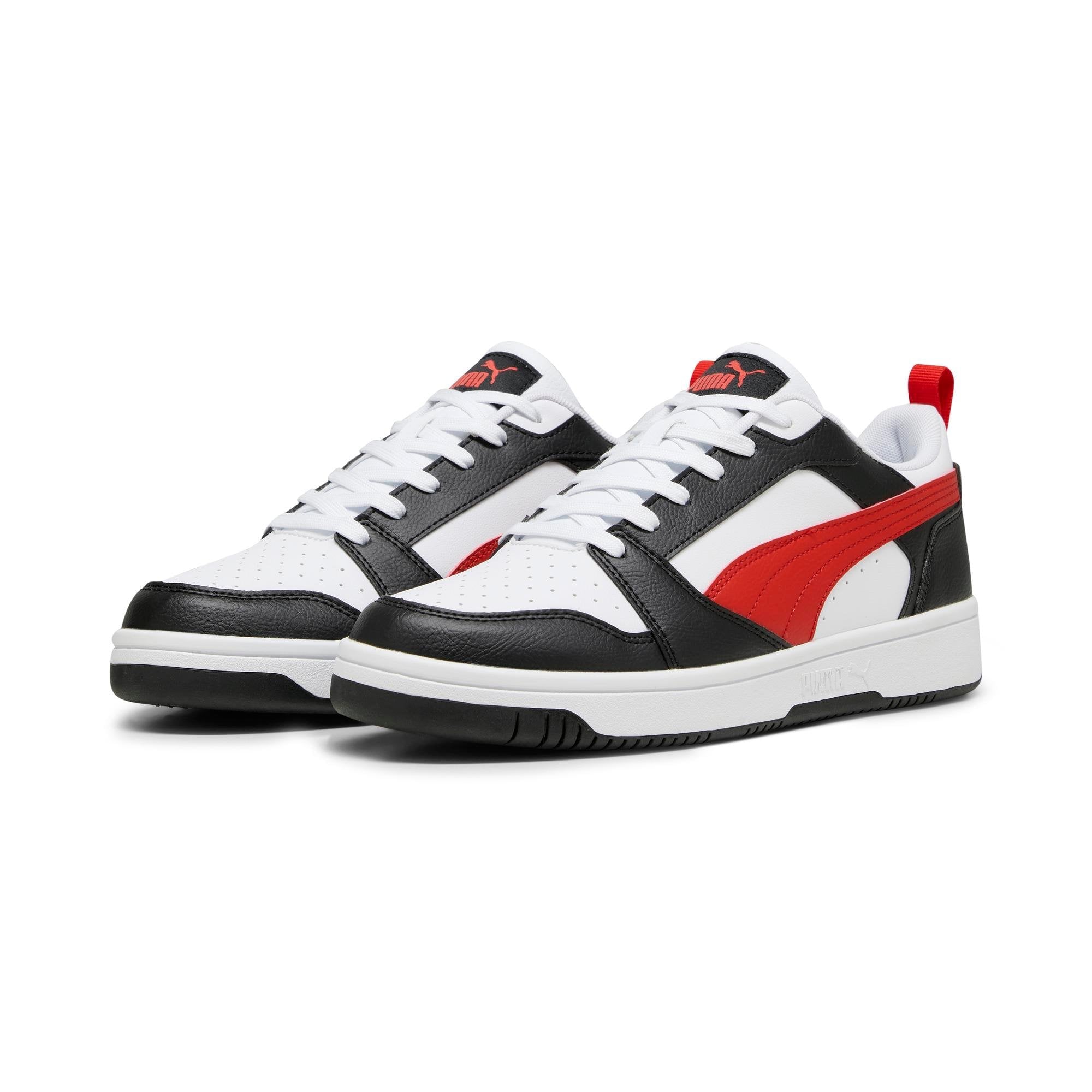 ZAPATILLAS HOMBRE PUMA URBANAS BLANCO NEGRO MATE REBOUND V6 LOW - 4