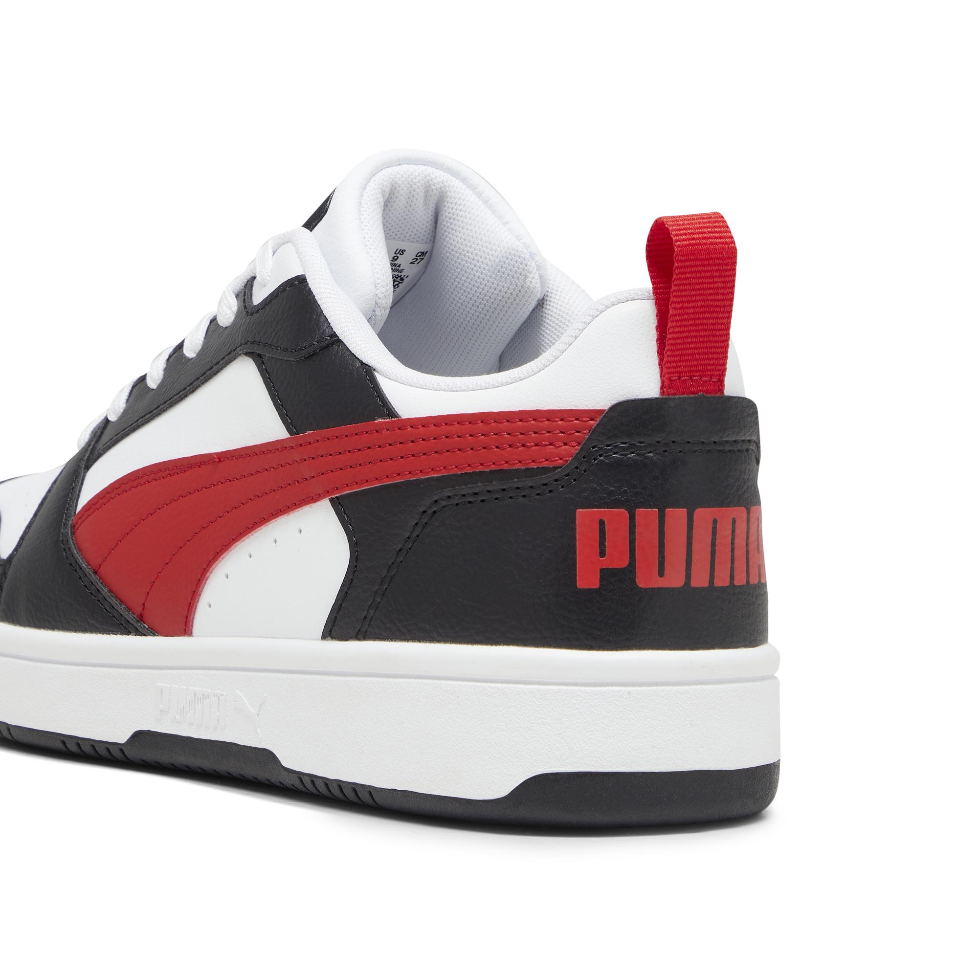 ZAPATILLAS HOMBRE PUMA URBANAS BLANCO NEGRO MATE REBOUND V6 LOW - 3