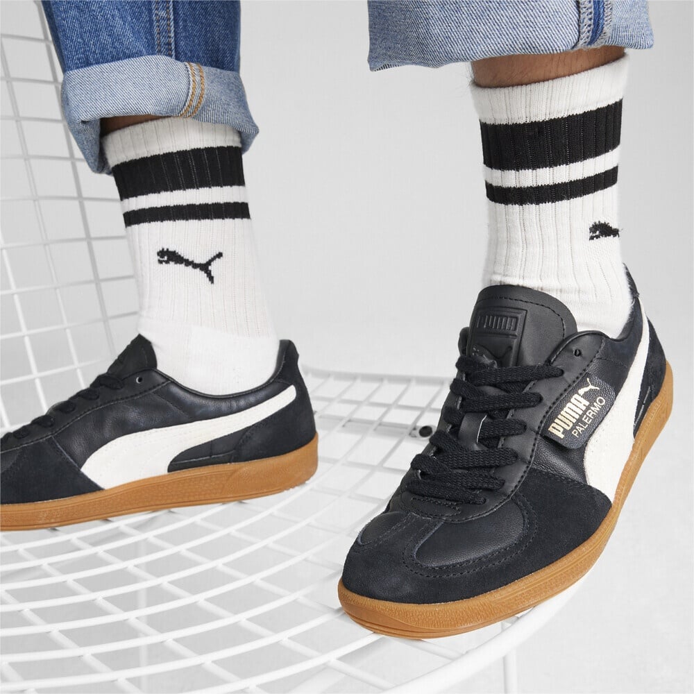 ZAPATILLAS HOMBRE PUMA URBANAS NEGRO PALERMO LTH CUERO - 6