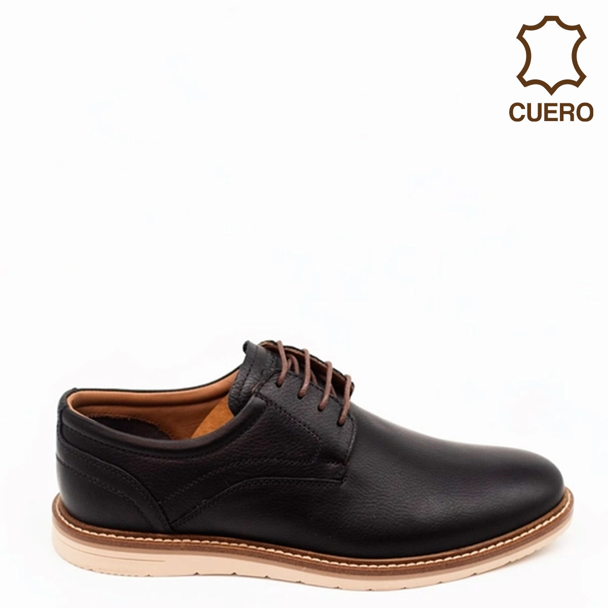 ZAPATILLAS HOMBRE DAUSS DEPORTIVAS NEGRO 1502A CUERO - 1
