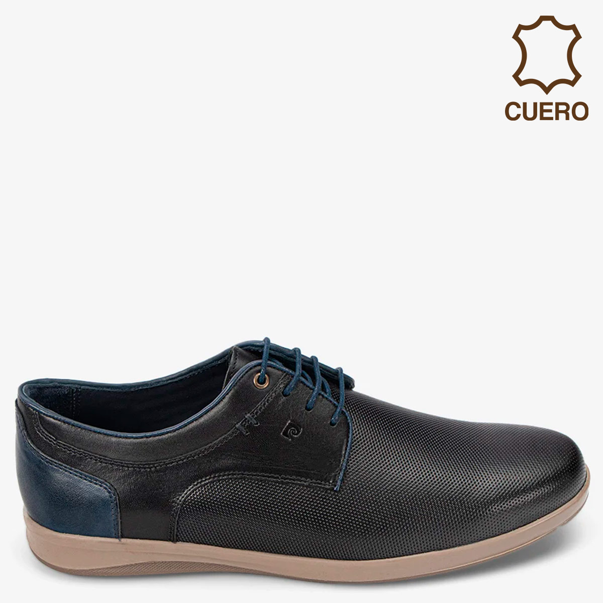 ZAPATOS CASUALES DE CUERO HOMBRE PIERRE CARDIN  NEGRO CB8001 - 1