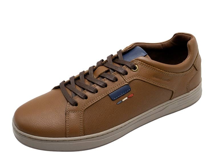 ZAPATILLAS DE CUERO HOMBRE PIERRE CARDIN URBANAS MARRÓN UDF001 TAN  - 1