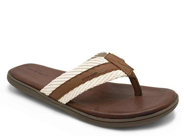 SANDLIAS DE CUERO HOMBRE PIERRE CARDIN  COGNAC CC8003 COG - 1